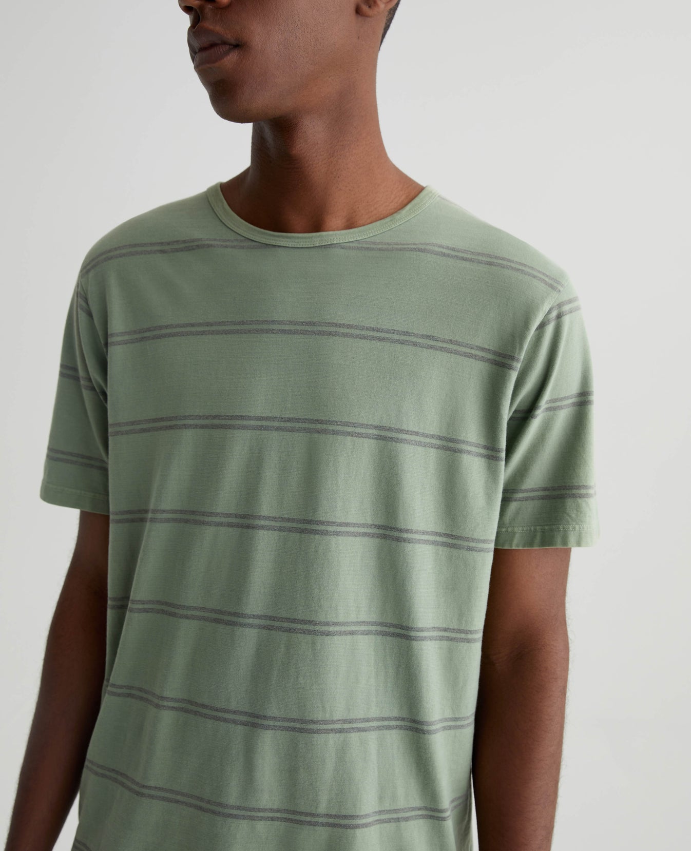 Bryce Crew Sl Augusta Stripe Bonsai Tree/ Mens Top Photo 2