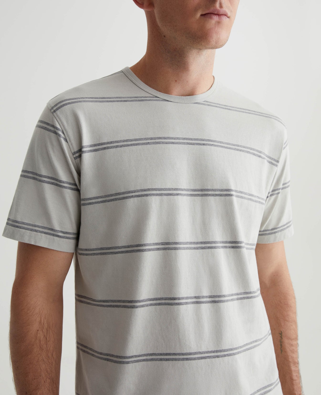 Bryce Crew Sl Augusta Stripe Pebble Creek Mens Top Photo 3