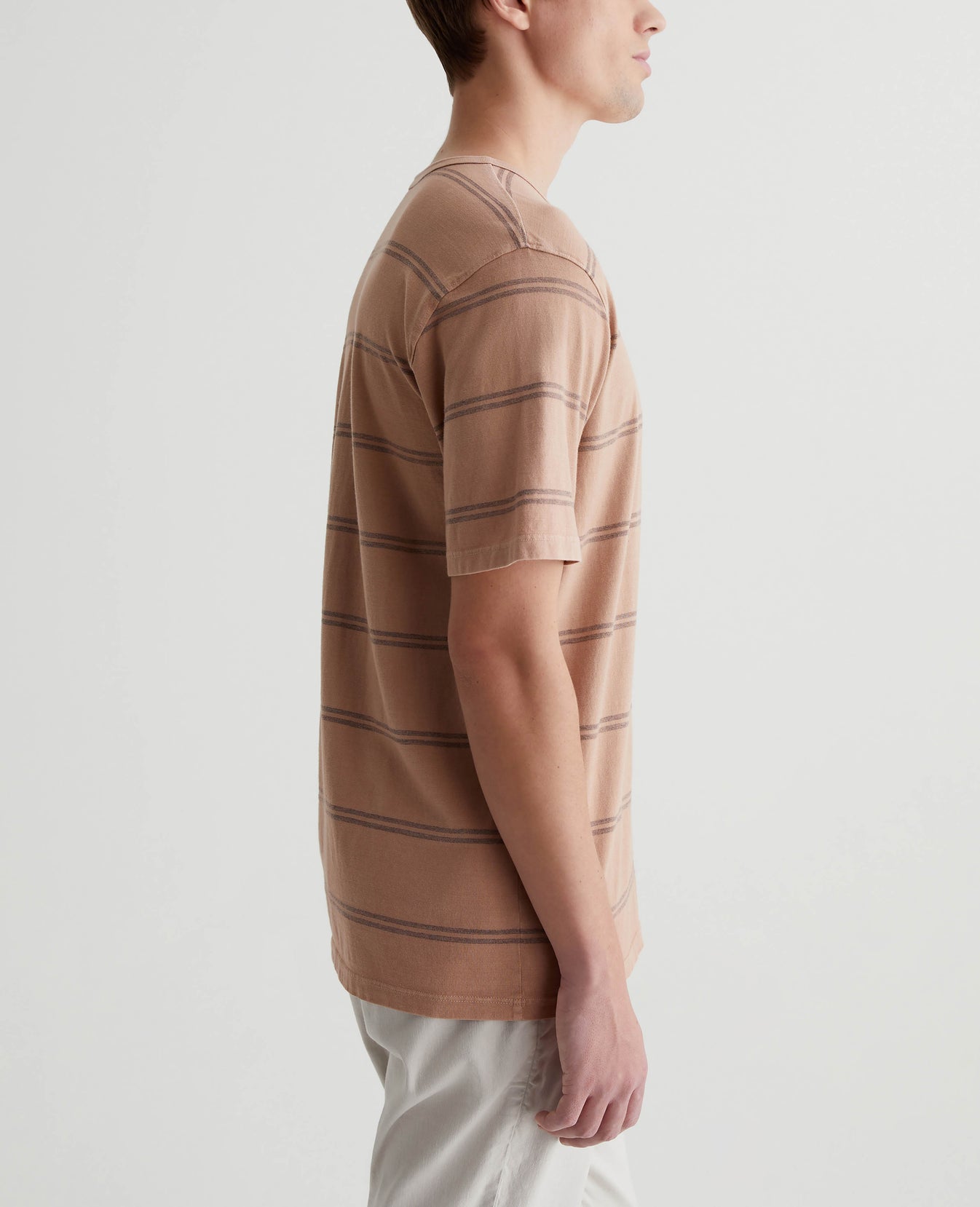 Bryce Crew Sl Augusta Stripe Sepia Sky/He Mens Top Photo 5