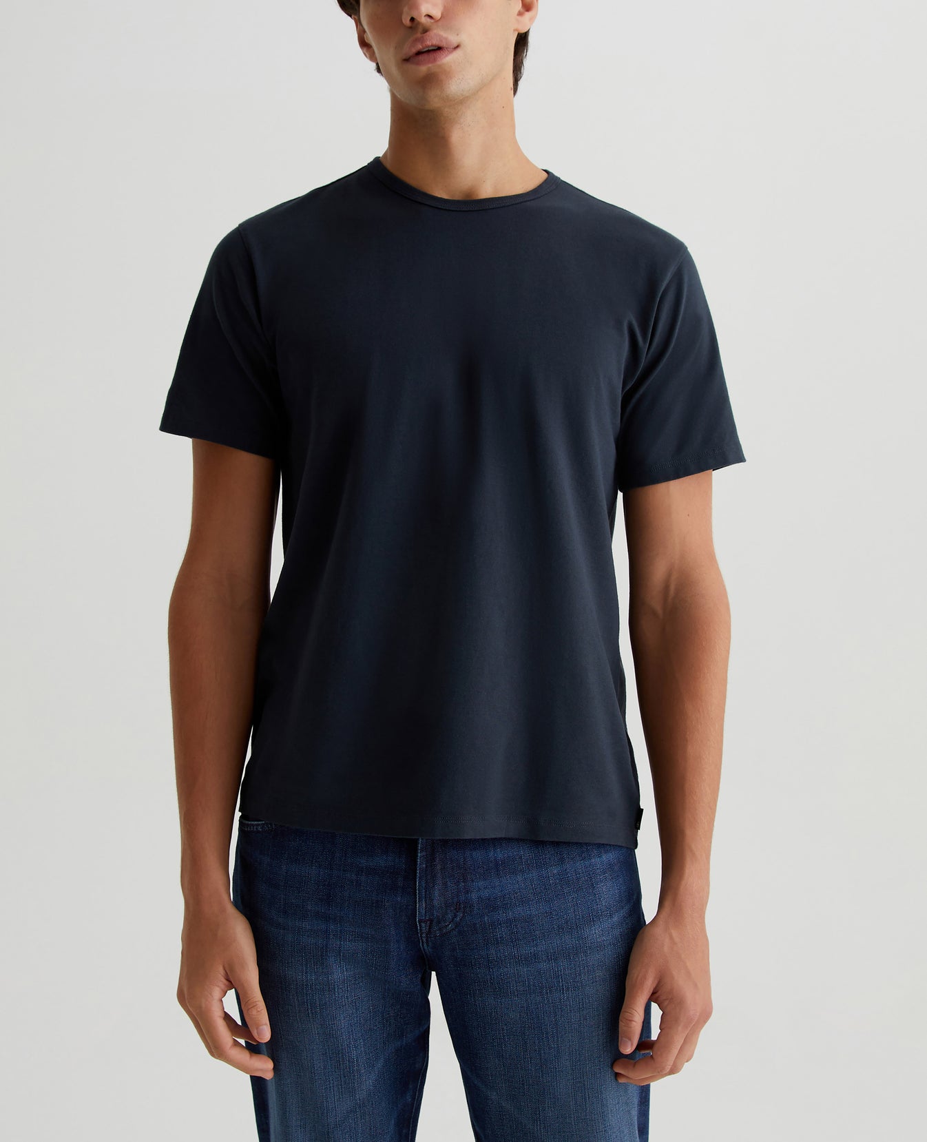 Bryce Crew Melange Smoke Mens Top Photo 1