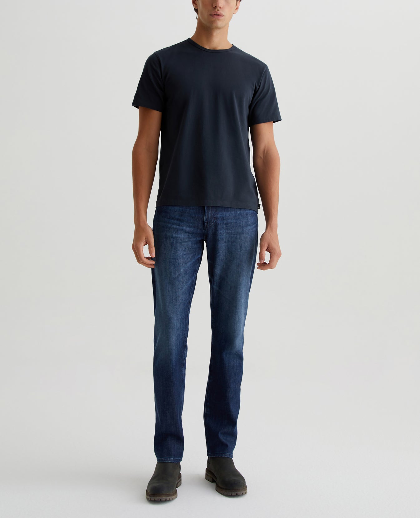 Bryce Crew Melange Smoke Mens Top Photo 2