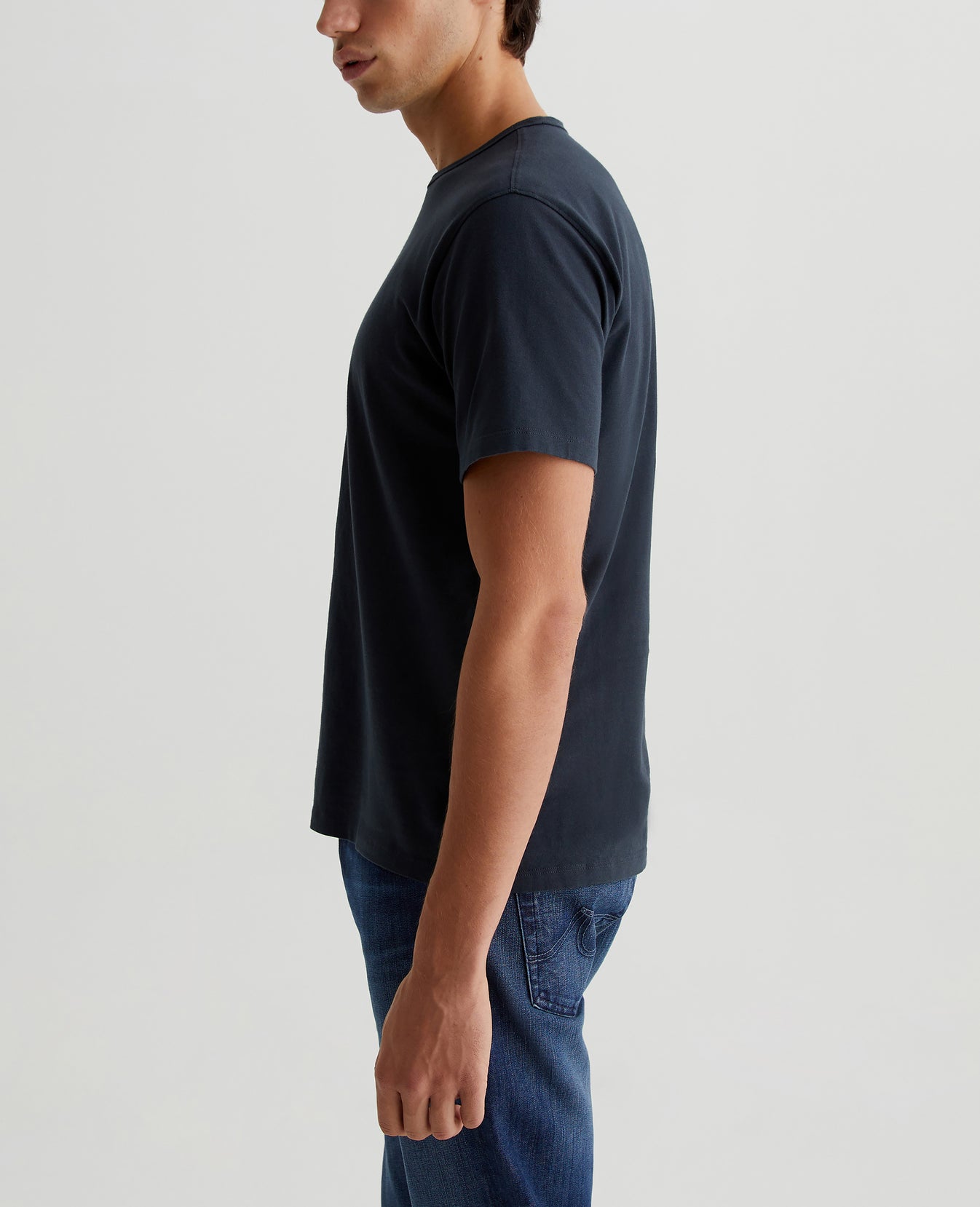 Bryce Crew Melange Smoke Mens Top Photo 4