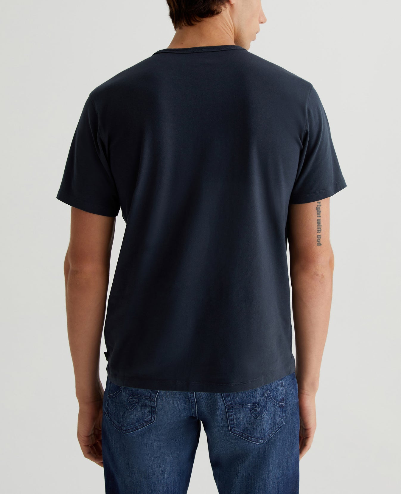 Bryce Crew Melange Smoke Mens Top Photo 6