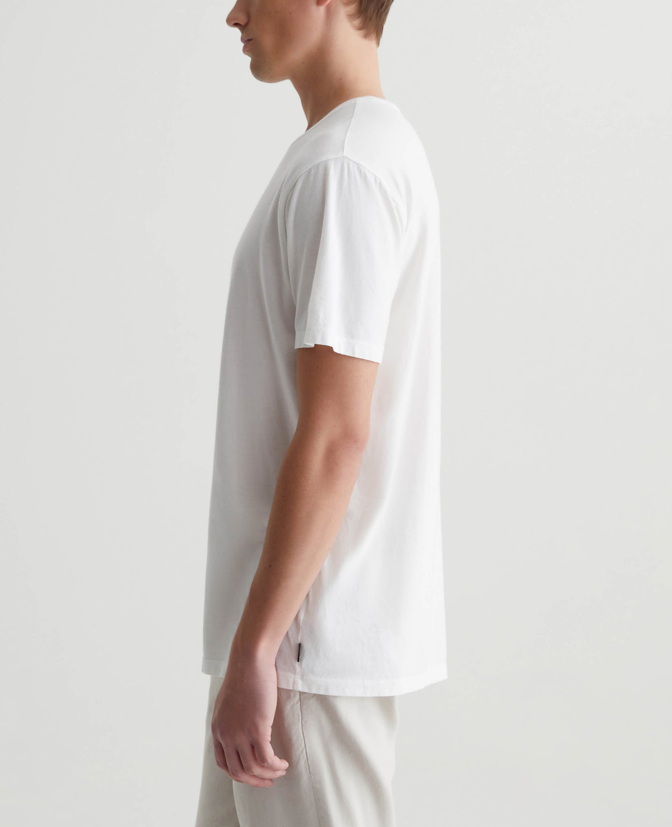 Bryce Crew Pearl White Mens Top Photo 2