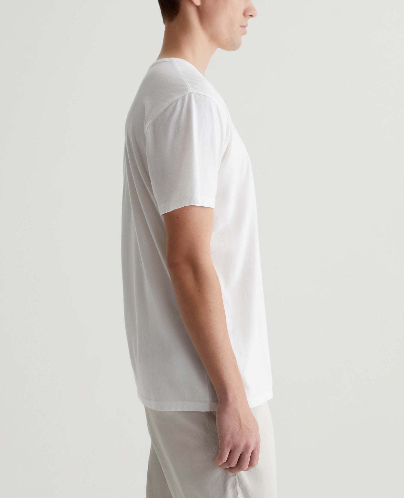 Bryce Crew Pearl White Mens Top Photo 5
