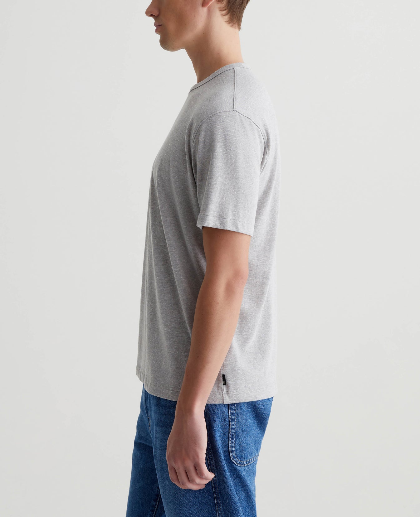 Wesley Crew Heather Grey Mens Top Photo 3