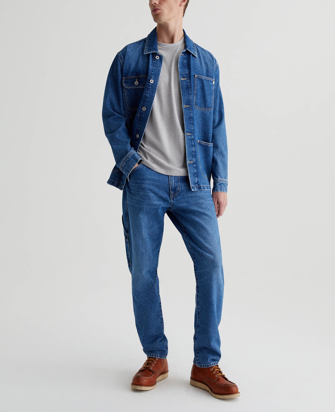Wesley Crew Heather Grey Mens Top Photo 4