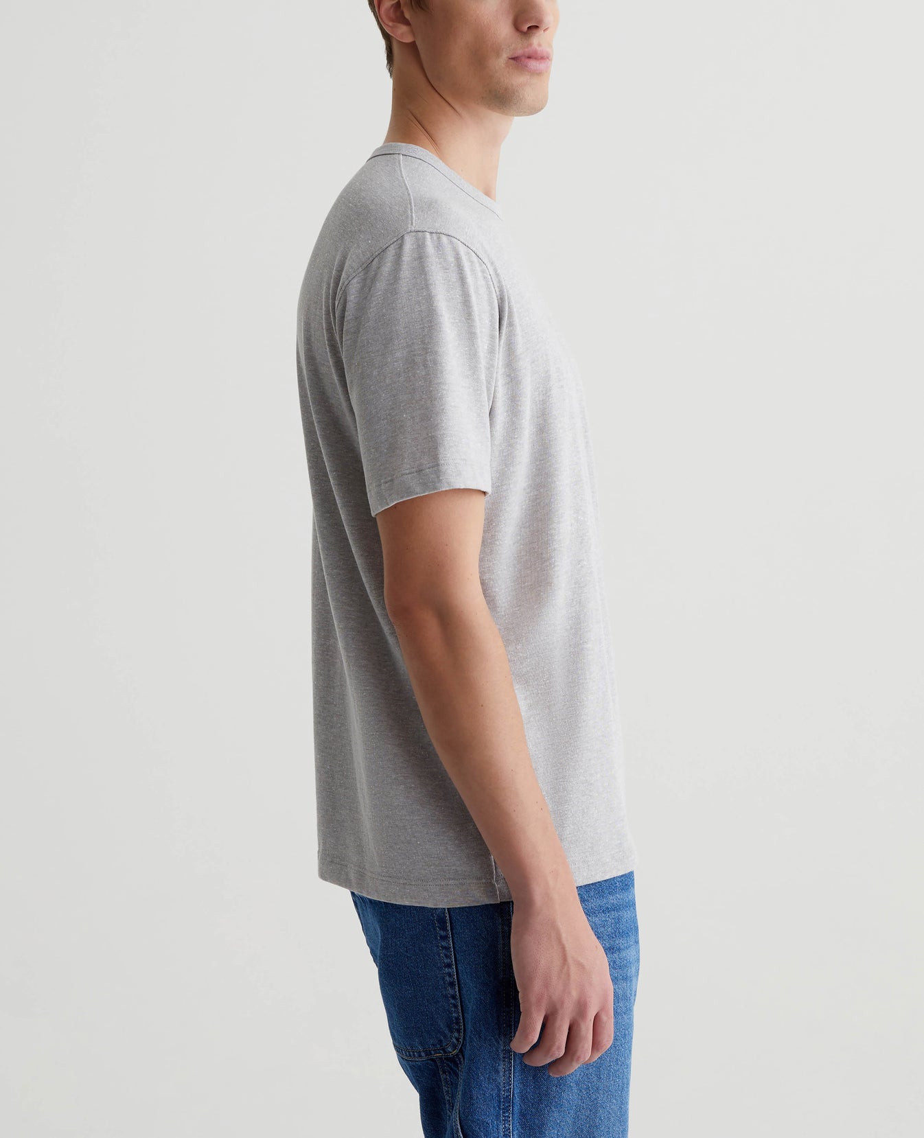 Wesley Crew Heather Grey Mens Top Photo 5