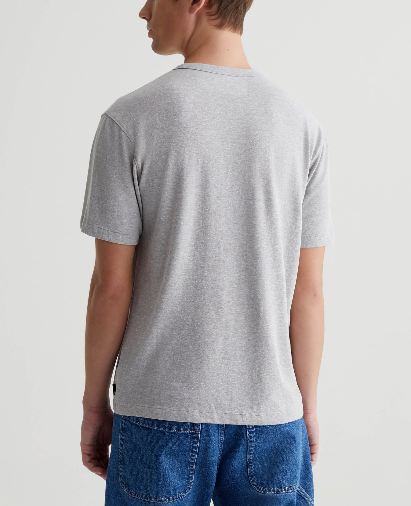 Wesley Crew Heather Grey Mens Top Photo 6