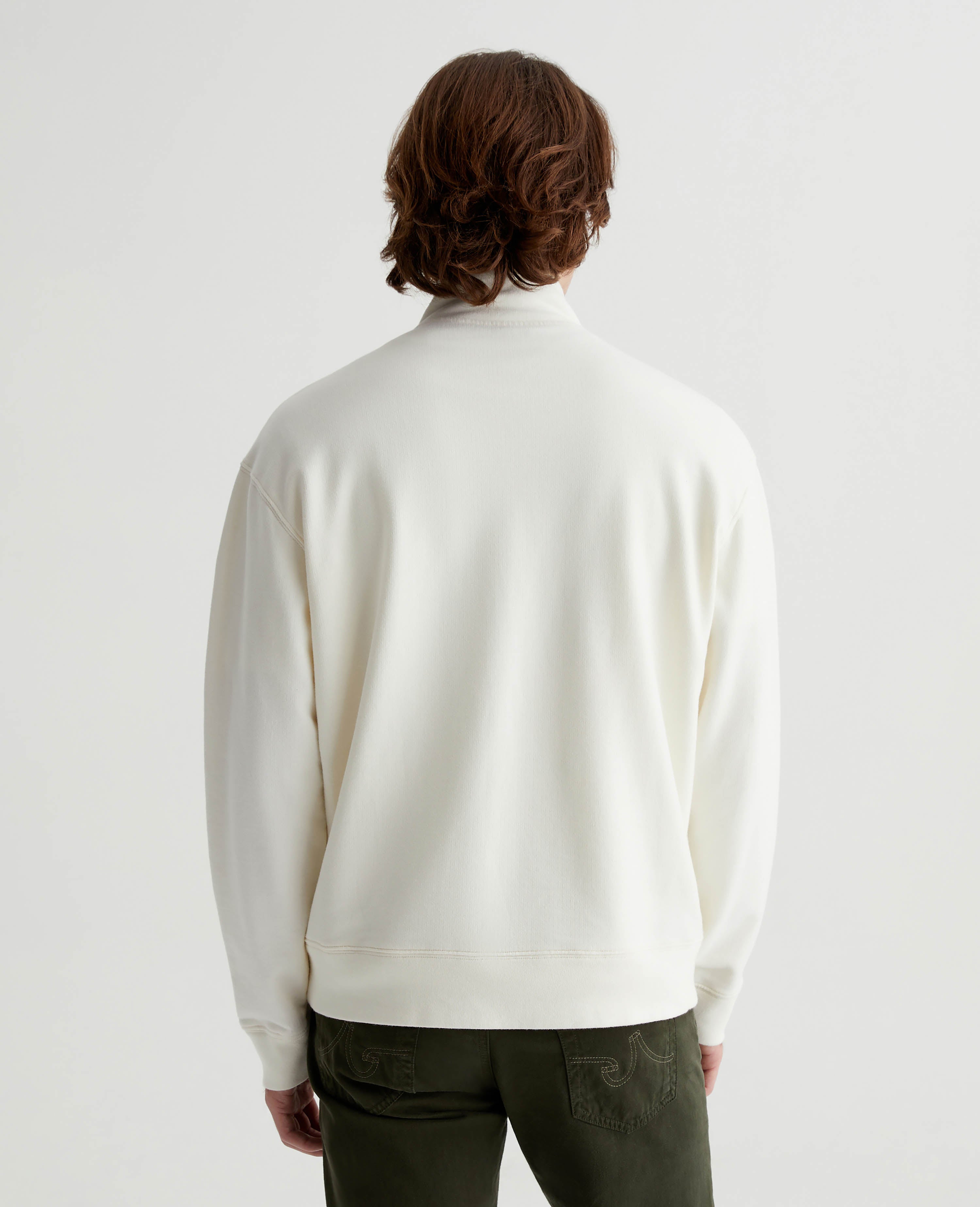 Mens Arc Half Zip Sweatshirt Ivory Dust