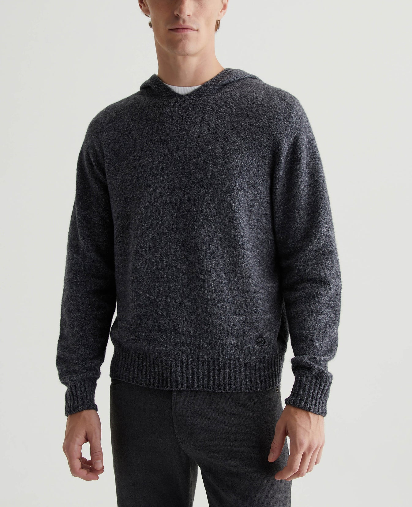 Cason Hoodie Heather Charcoal Mens Top Photo 1