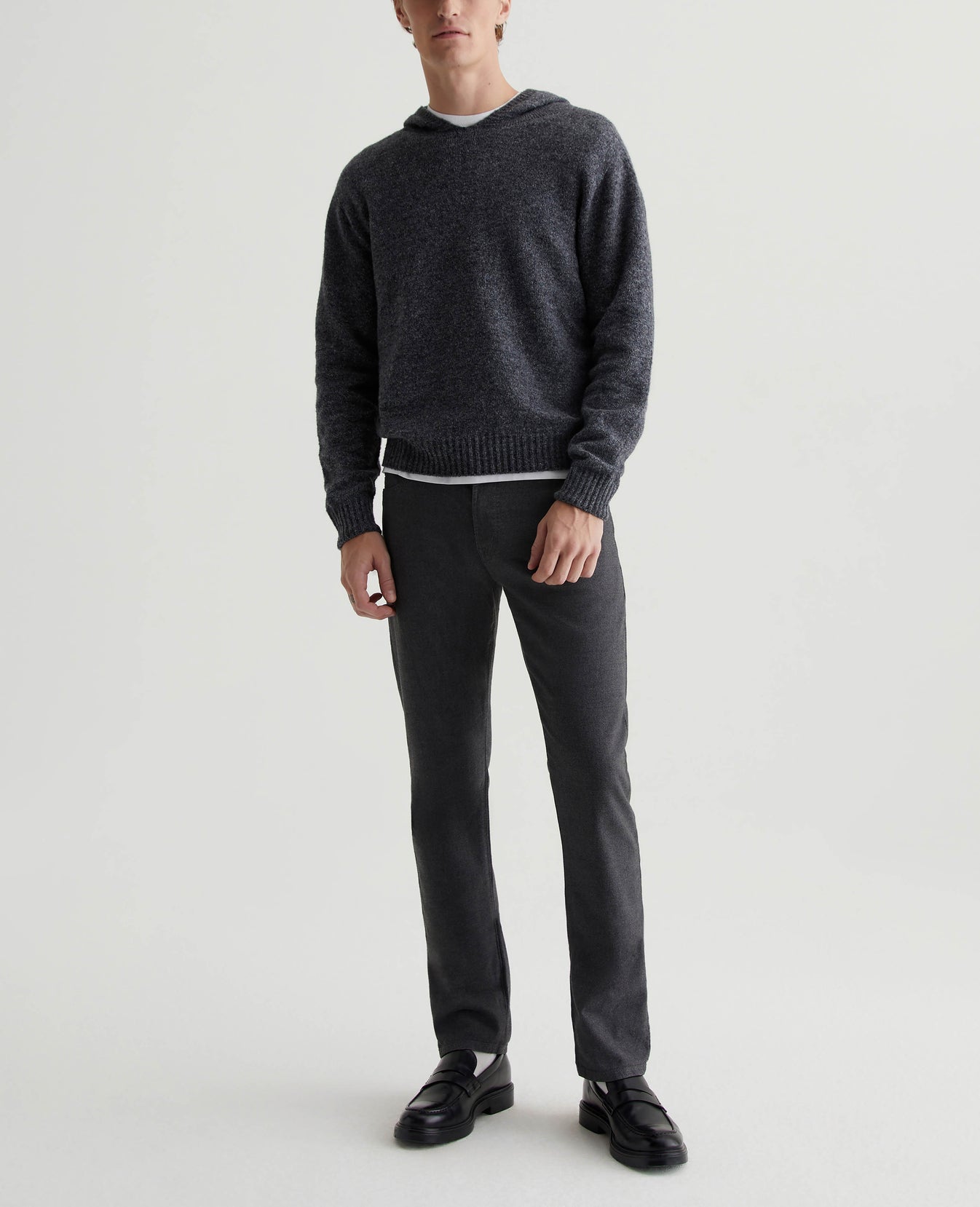 Cason Hoodie Heather Charcoal Mens Top Photo 2