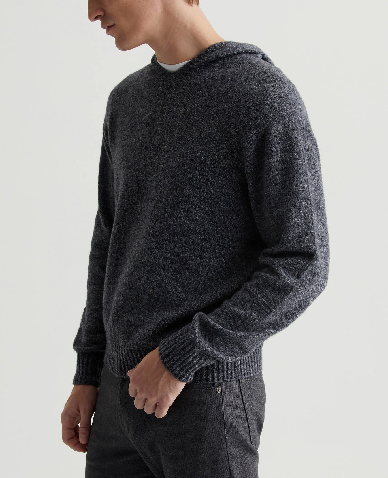 Cason Hoodie Heather Charcoal Mens Top Photo 4