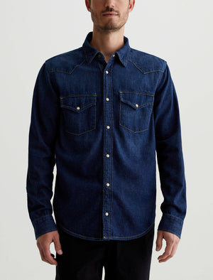 Aiden Western Shirt Tactile Classic Denim Shirt Men Top Photo 1