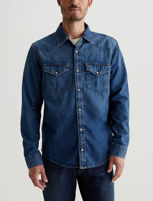 Aiden Western Shirt Exhibition Classic Denim Shirt Men Top Photo 1