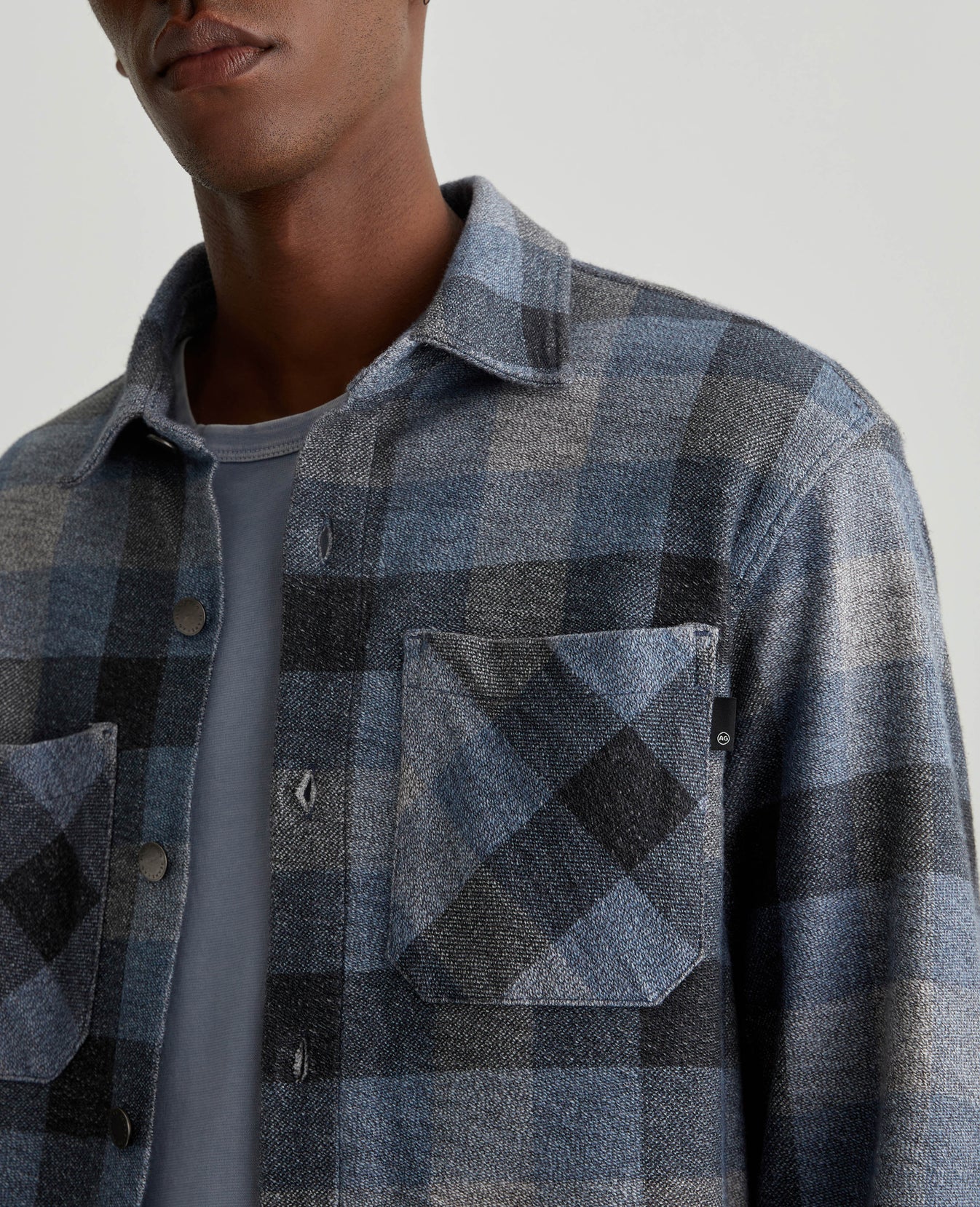 Elias Glen Buffalo Check Blue Ice Mens Top Photo 3