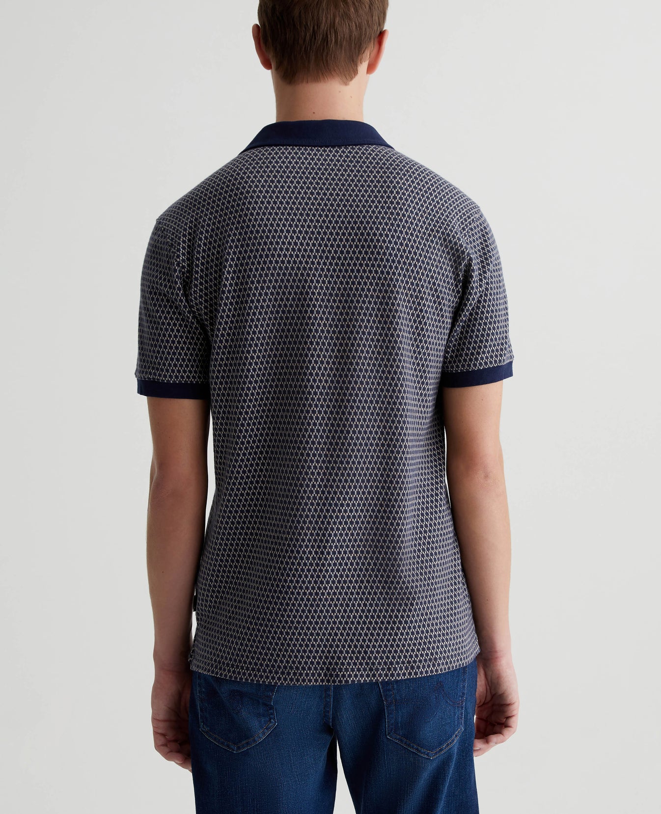 Bryce Johnny Collar Picnic Navy Multi Mens Top Photo 6