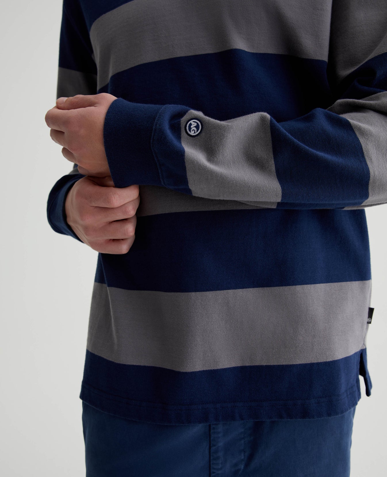 Wade Long Sleeve Crew After Midnight/Graphite Iron Mens Top Photo 3