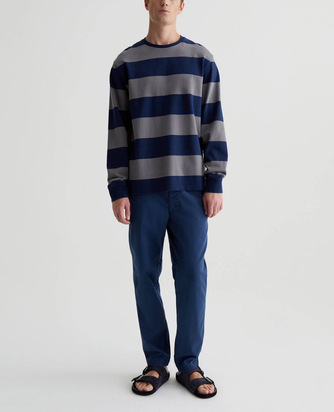 Wade Long Sleeve Crew After Midnight/Graphite Iron Mens Top Photo 4