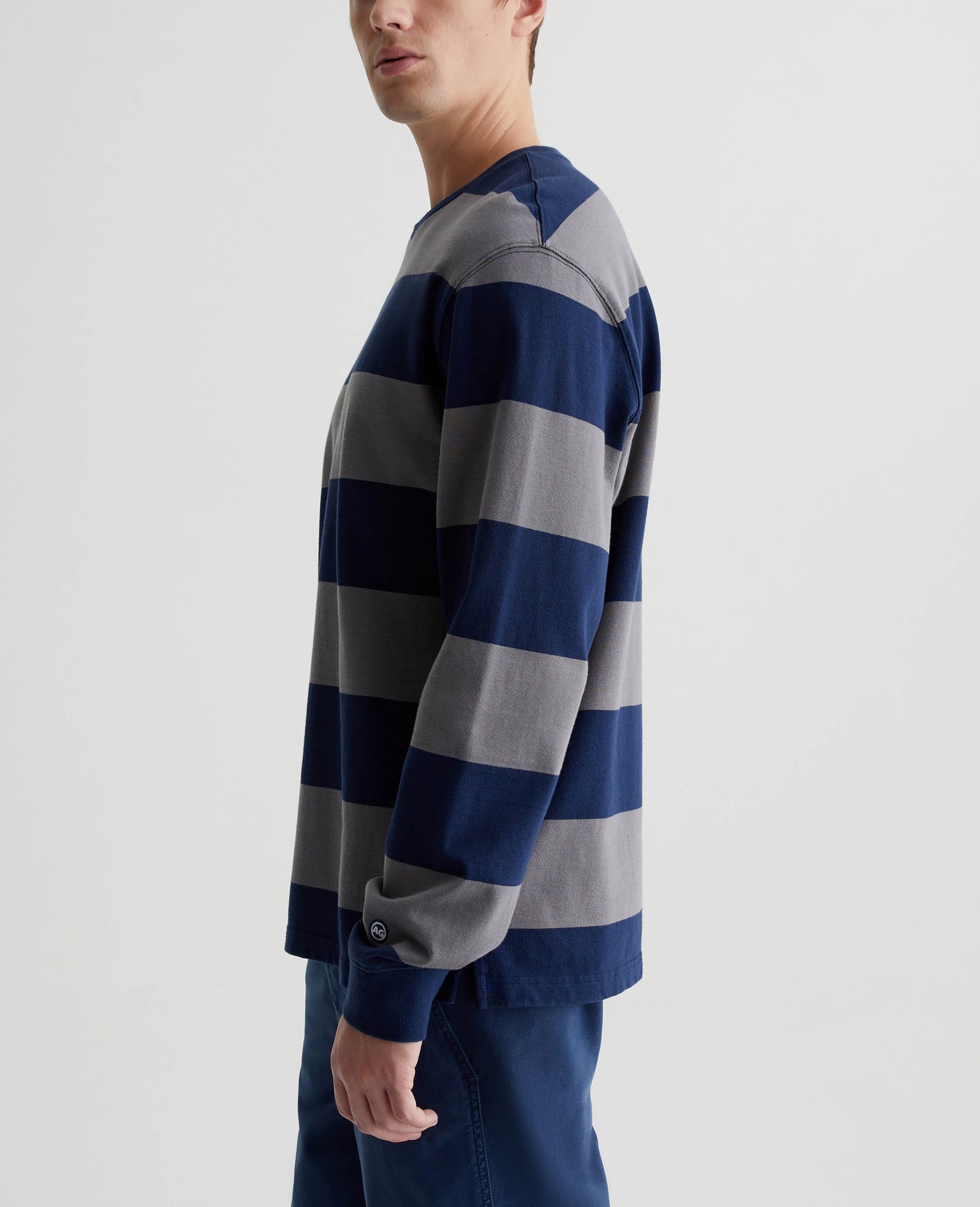 Wade Long Sleeve Crew After Midnight/Graphite Iron Mens Top Photo 5