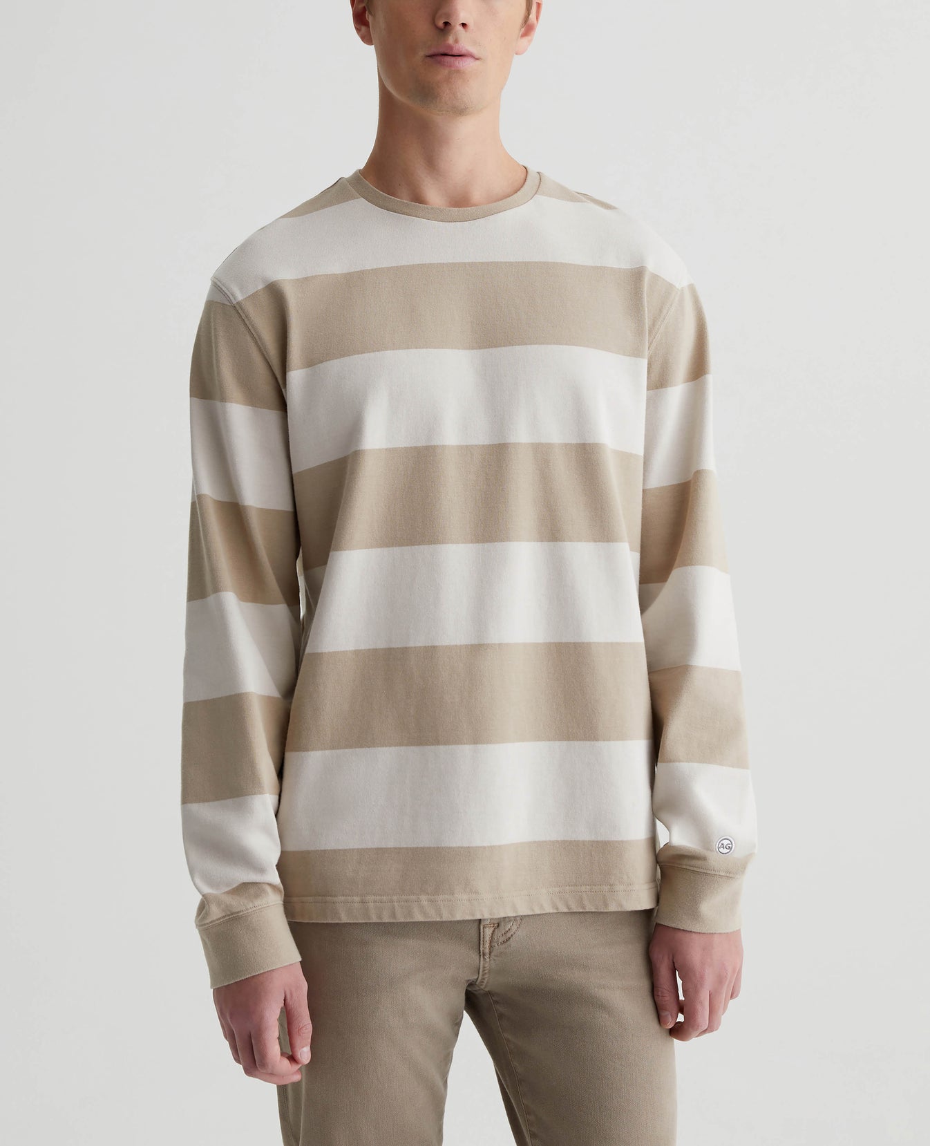 Wade Long Sleeve Crew Dry Dust/Pebble Creek Mens Top Photo 1