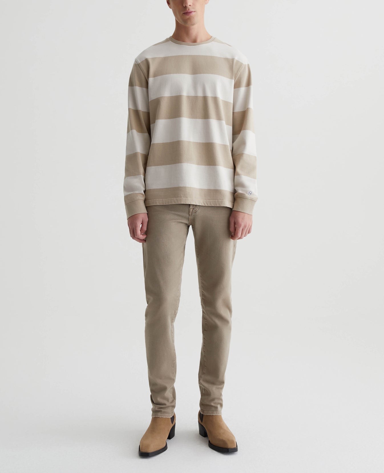 Wade Long Sleeve Crew Dry Dust/Pebble Creek Mens Top Photo 4