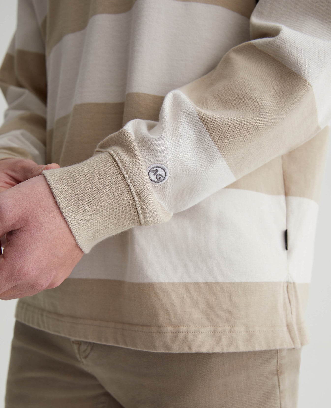 Wade Long Sleeve Crew Dry Dust/Pebble Creek Mens Top Photo 5