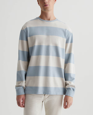 Wade Long Sleeve Crew Spring Showers/Pebble Creek Mens Top Photo 1