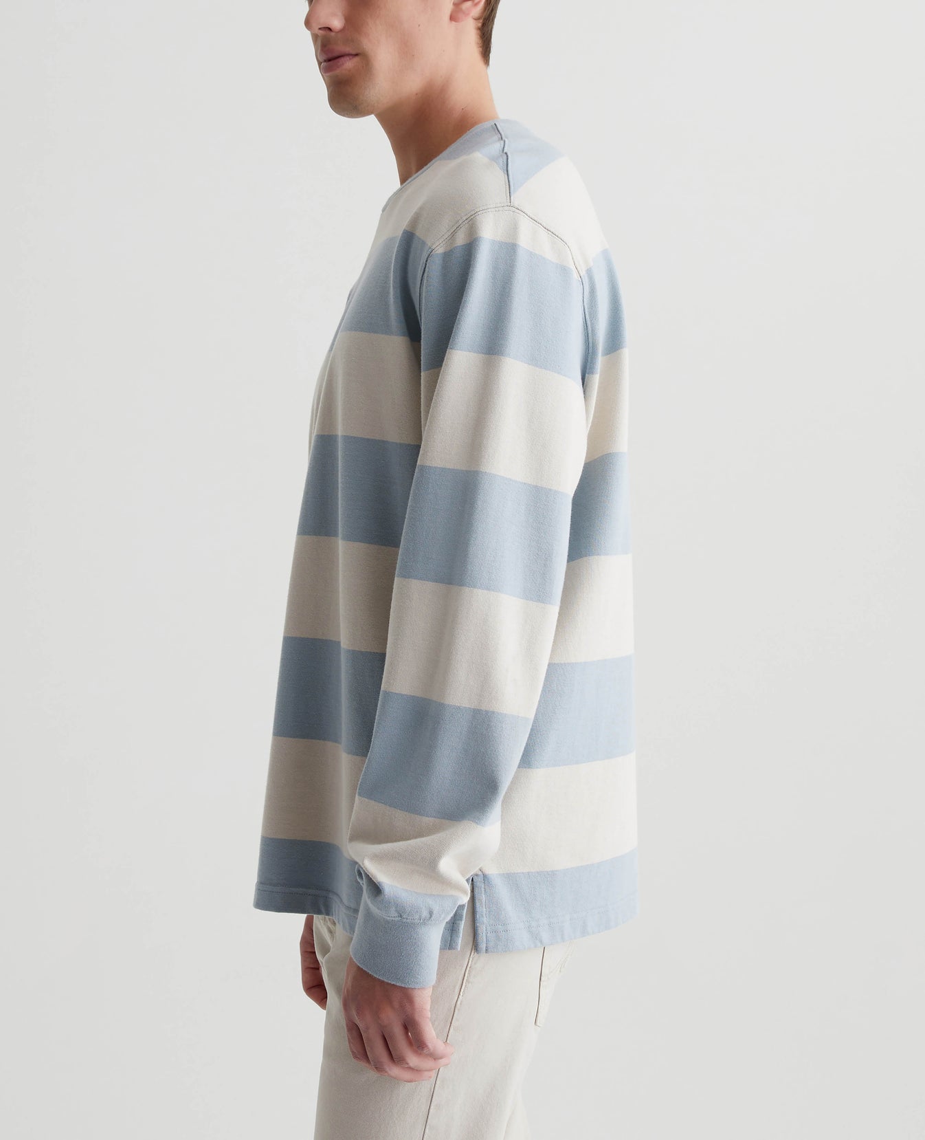 Wade Long Sleeve Crew Spring Showers/Pebble Creek Mens Top Photo 2