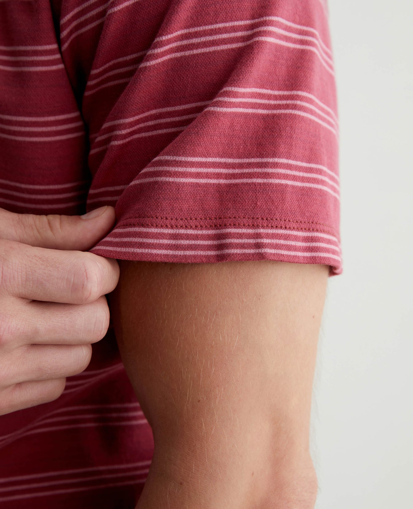 Nathaniel Terrace Stripe Crimson Clay Mens Top Photo 5