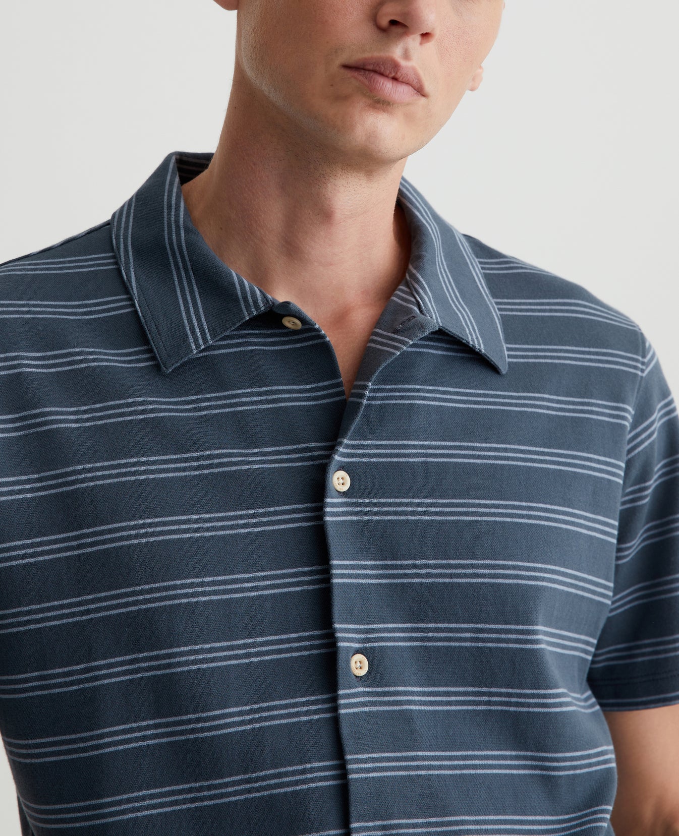 Nathaniel Terrace Stripe Deep Waters Mens Top Photo 3