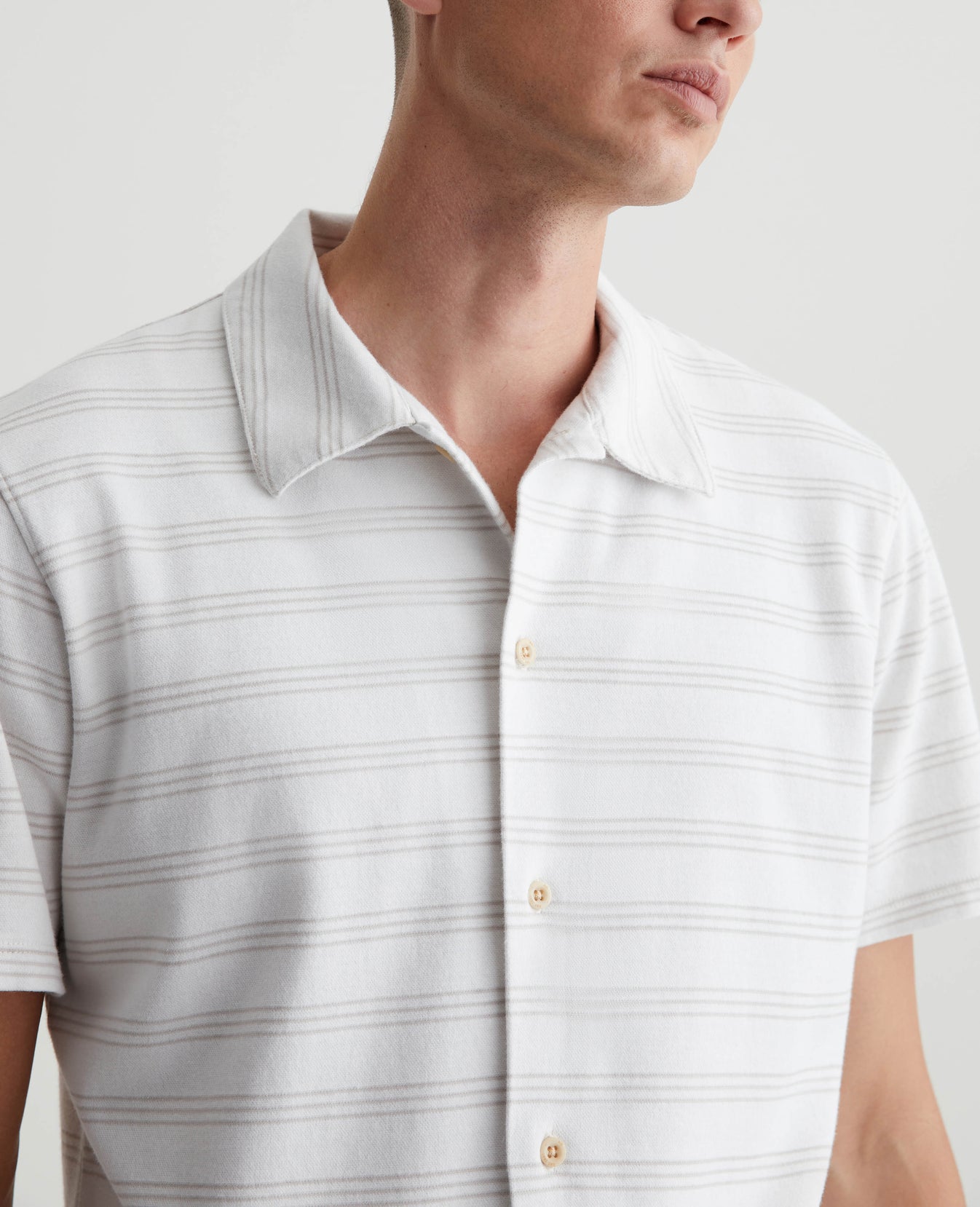 Nathaniel Terrace Stripe Mosaic Grey Mens Top Photo 3