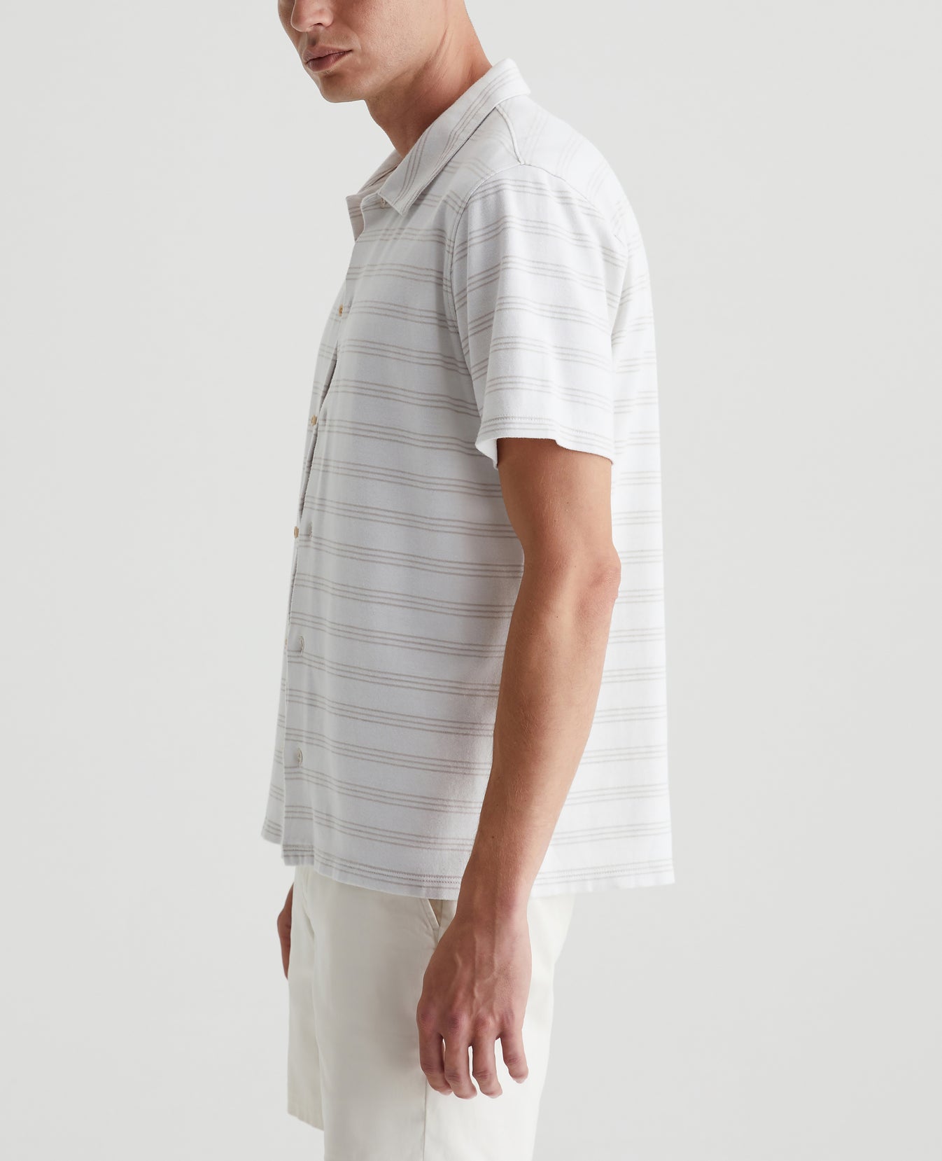 Nathaniel Terrace Stripe Mosaic Grey Mens Top Photo 5
