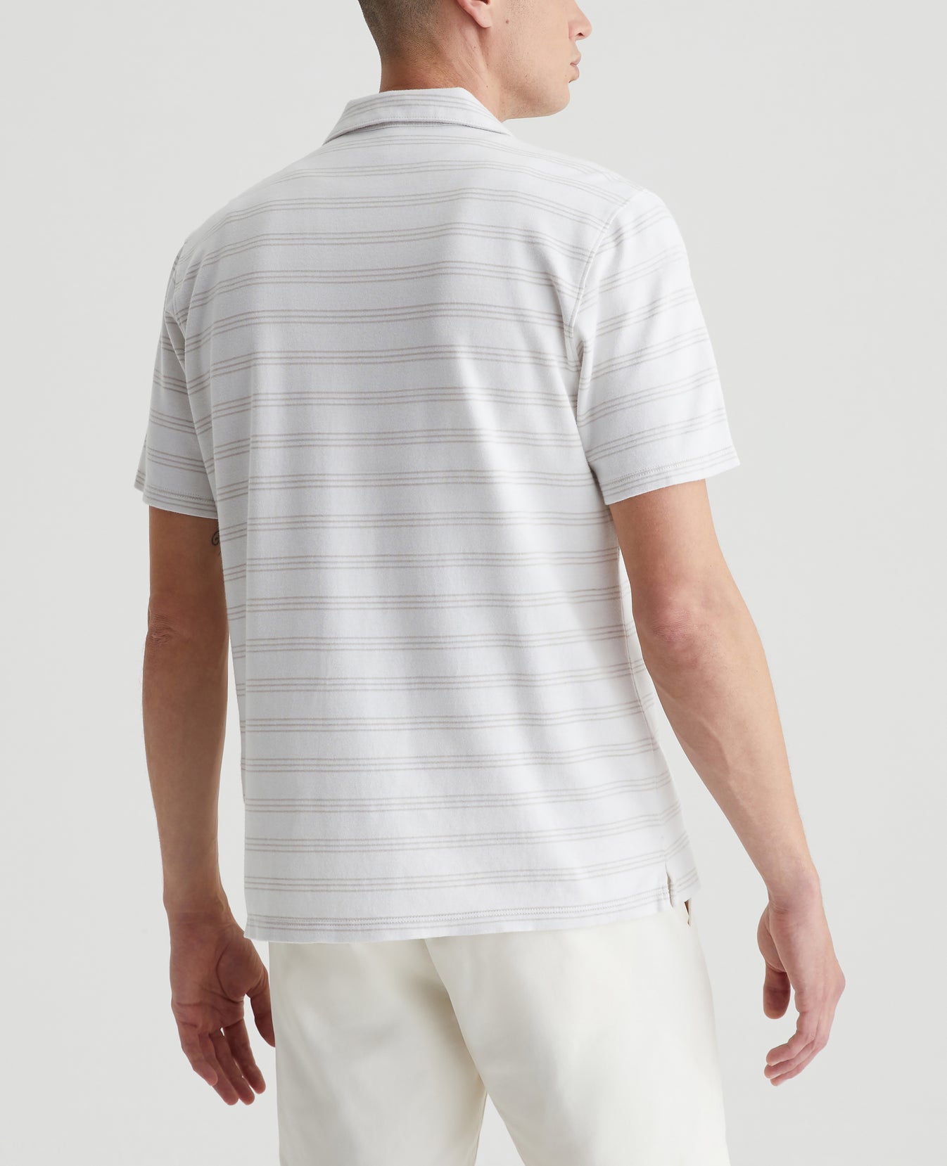 Nathaniel Terrace Stripe Mosaic Grey Mens Top Photo 6