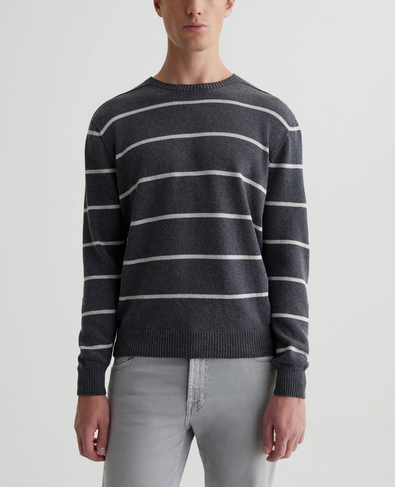 Beck Crew Heather Charcoal/Light Heather Mens Top Photo 1