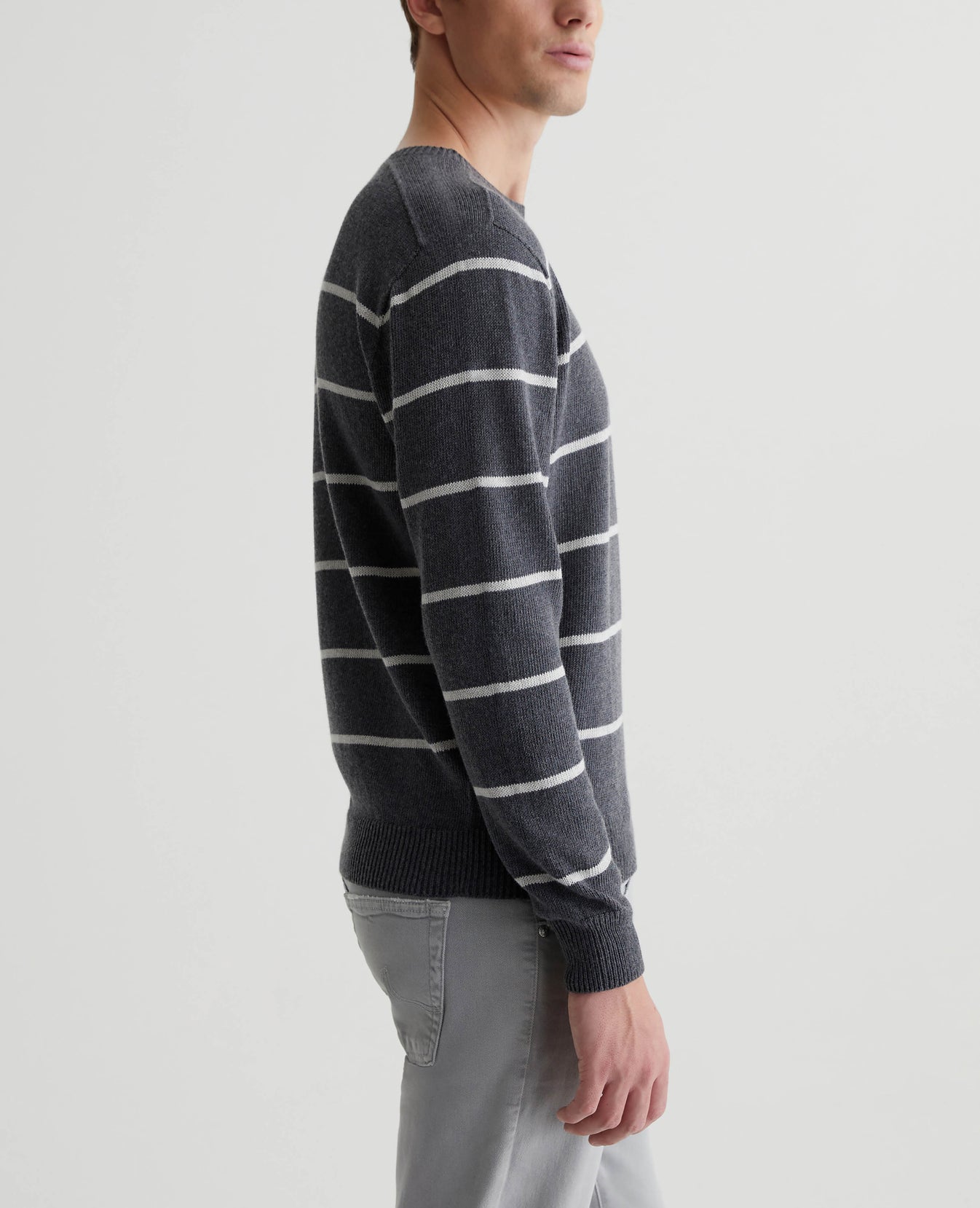 Beck Crew Heather Charcoal/Light Heather Mens Top Photo 2