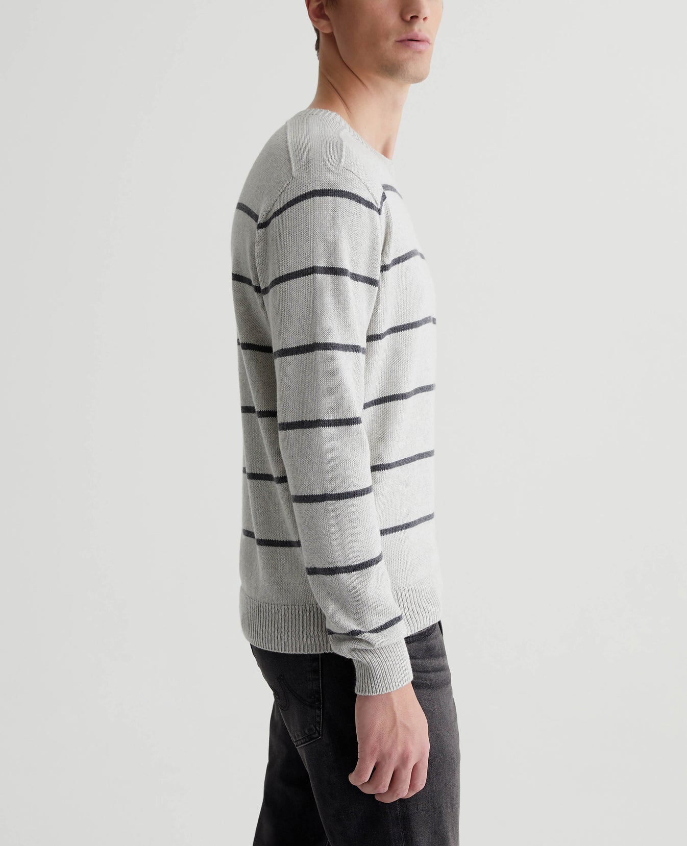 Beck Crew Light Heather Grey/Heather Charcoal Mens Top Photo 2