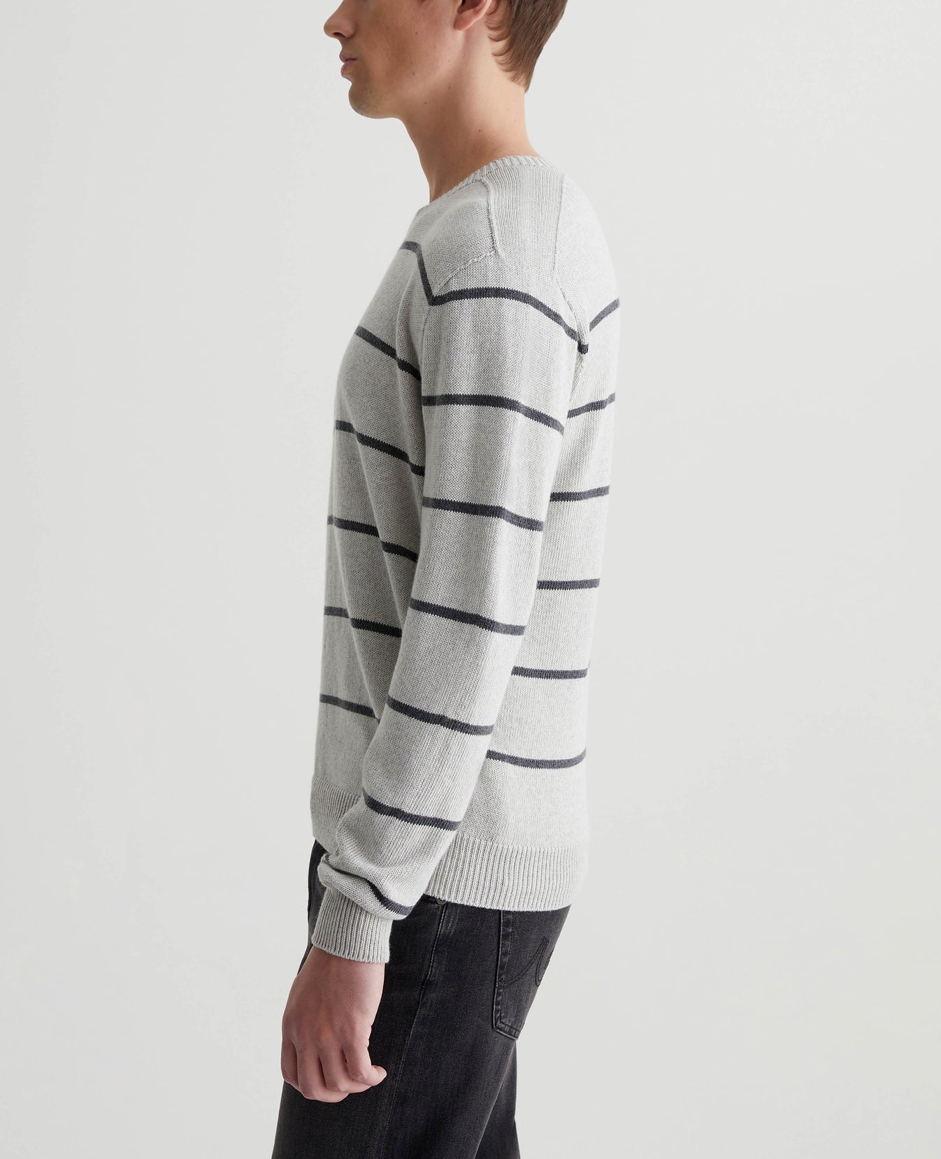 Beck Crew Light Heather Grey/Heather Charcoal Mens Top Photo 5