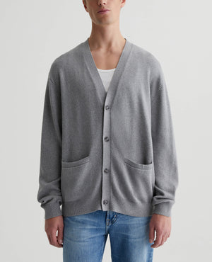 Josiah Cardigan Heather Grey Mens Top Photo 1