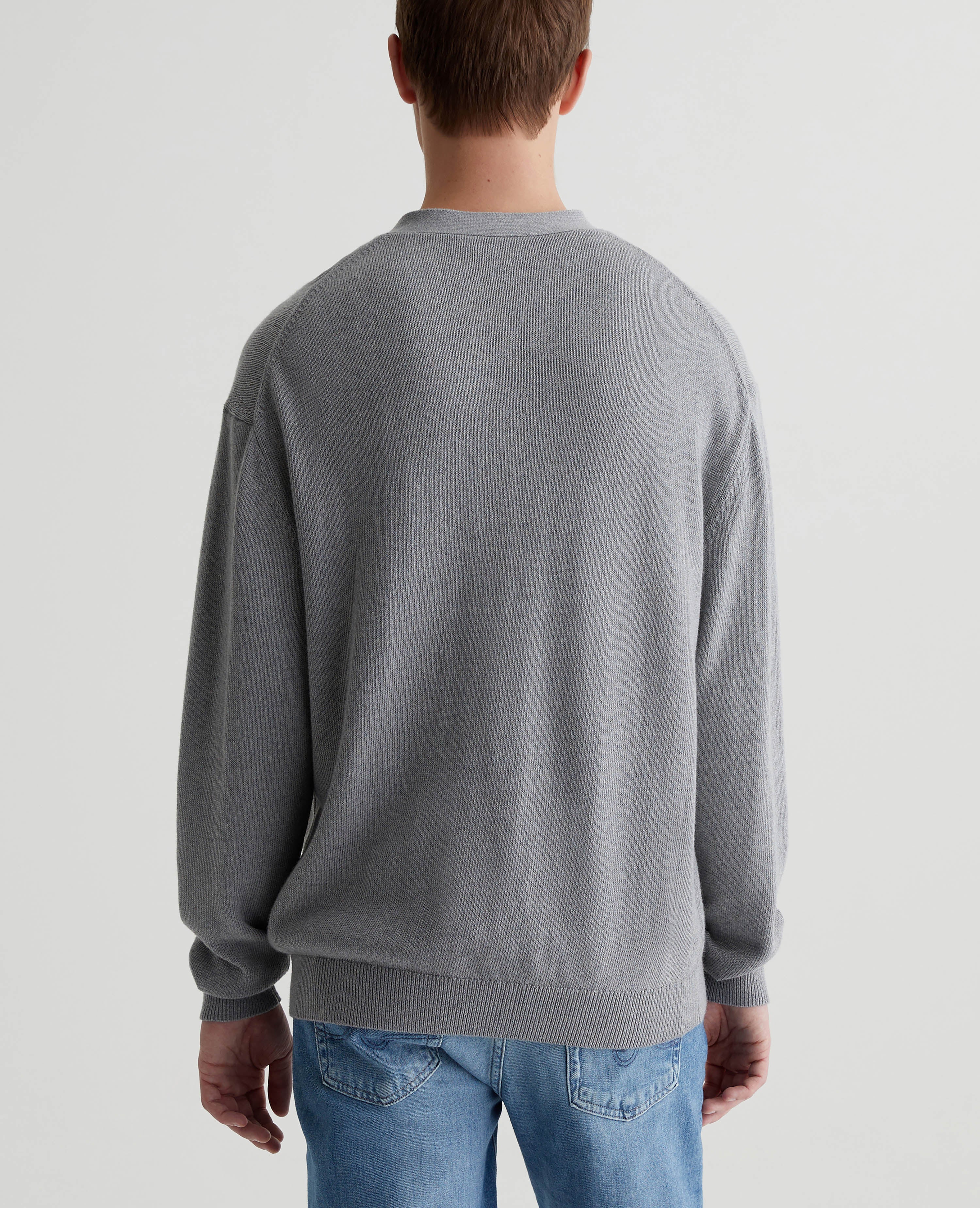 Josiah Cardigan Heather Grey Mens Top Photo 6