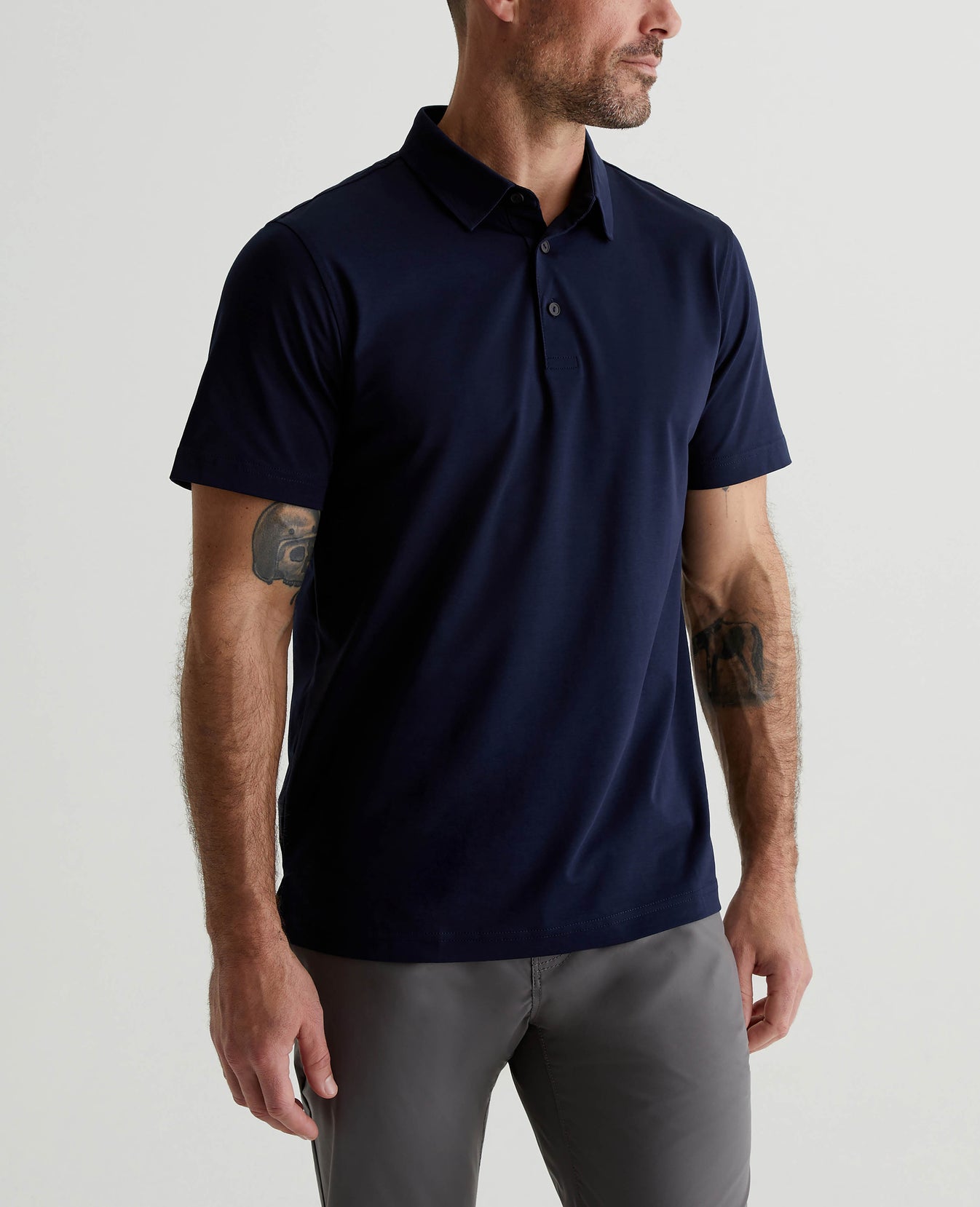 Ace Active Polo Deep Navy Mens Top Photo 1