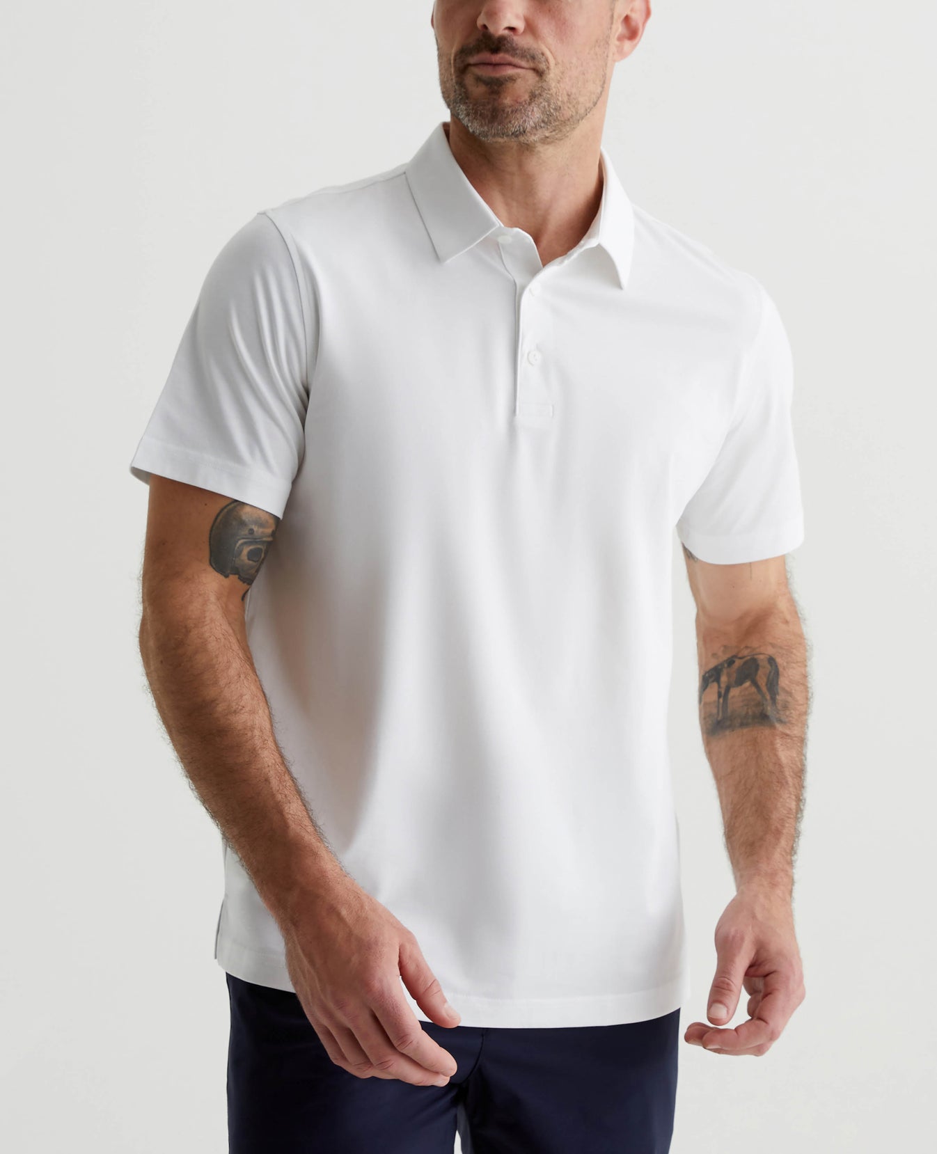 Ace Active Polo True White Mens Top Photo 1