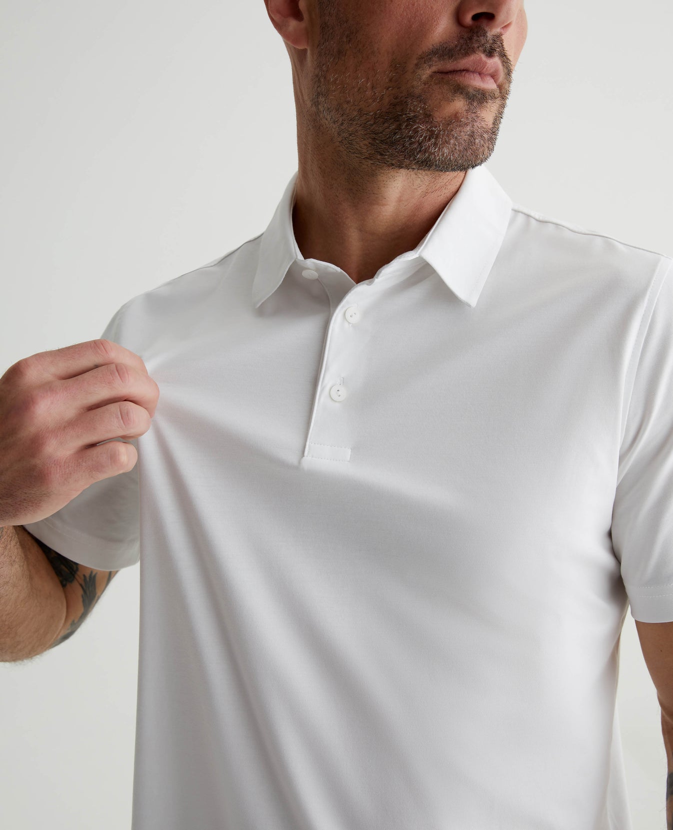 Ace Active Polo True White Mens Top Photo 6