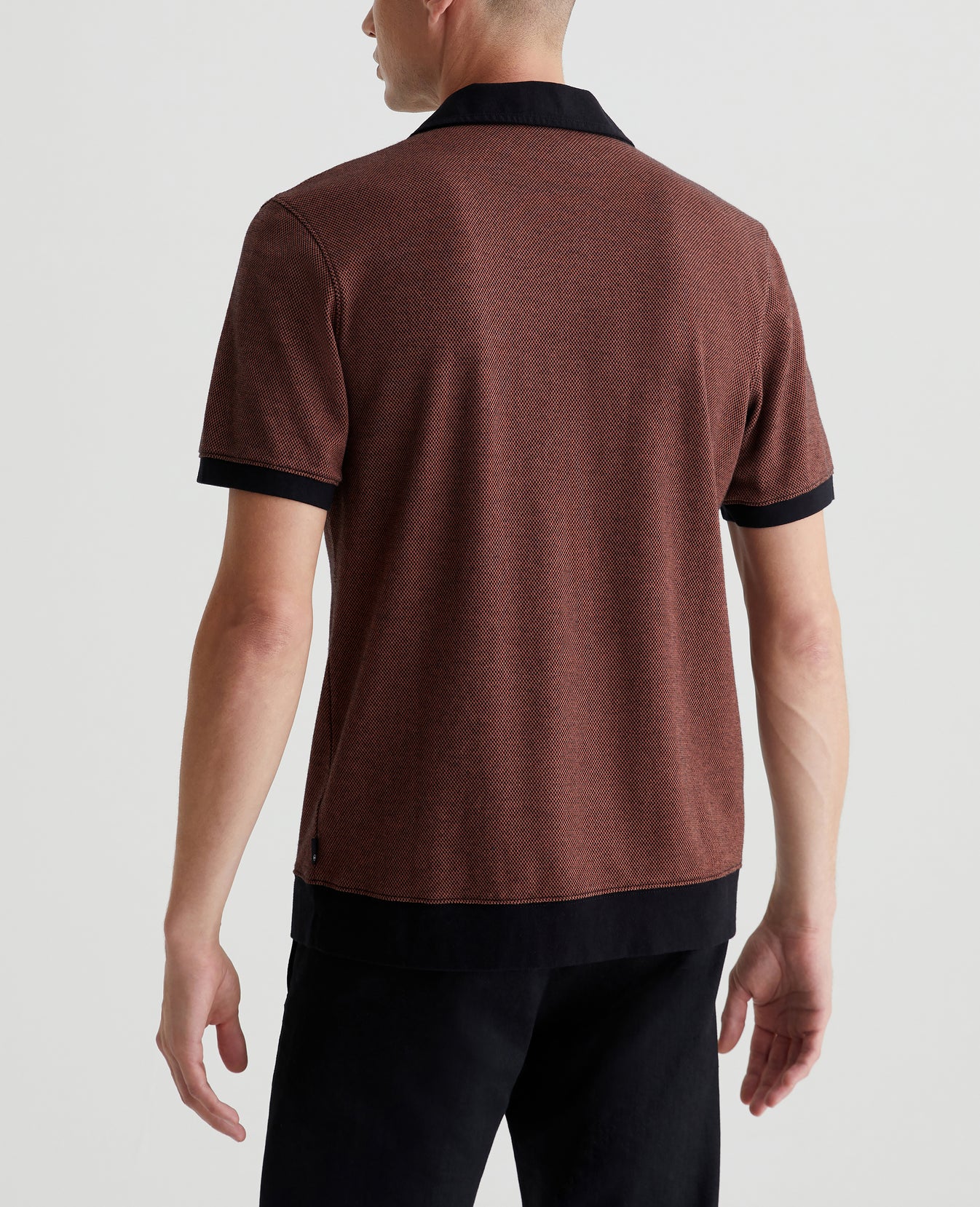 Bryce Johnny Collar Mini Check Warm Cinnamon/True Black Mens Top Photo 6