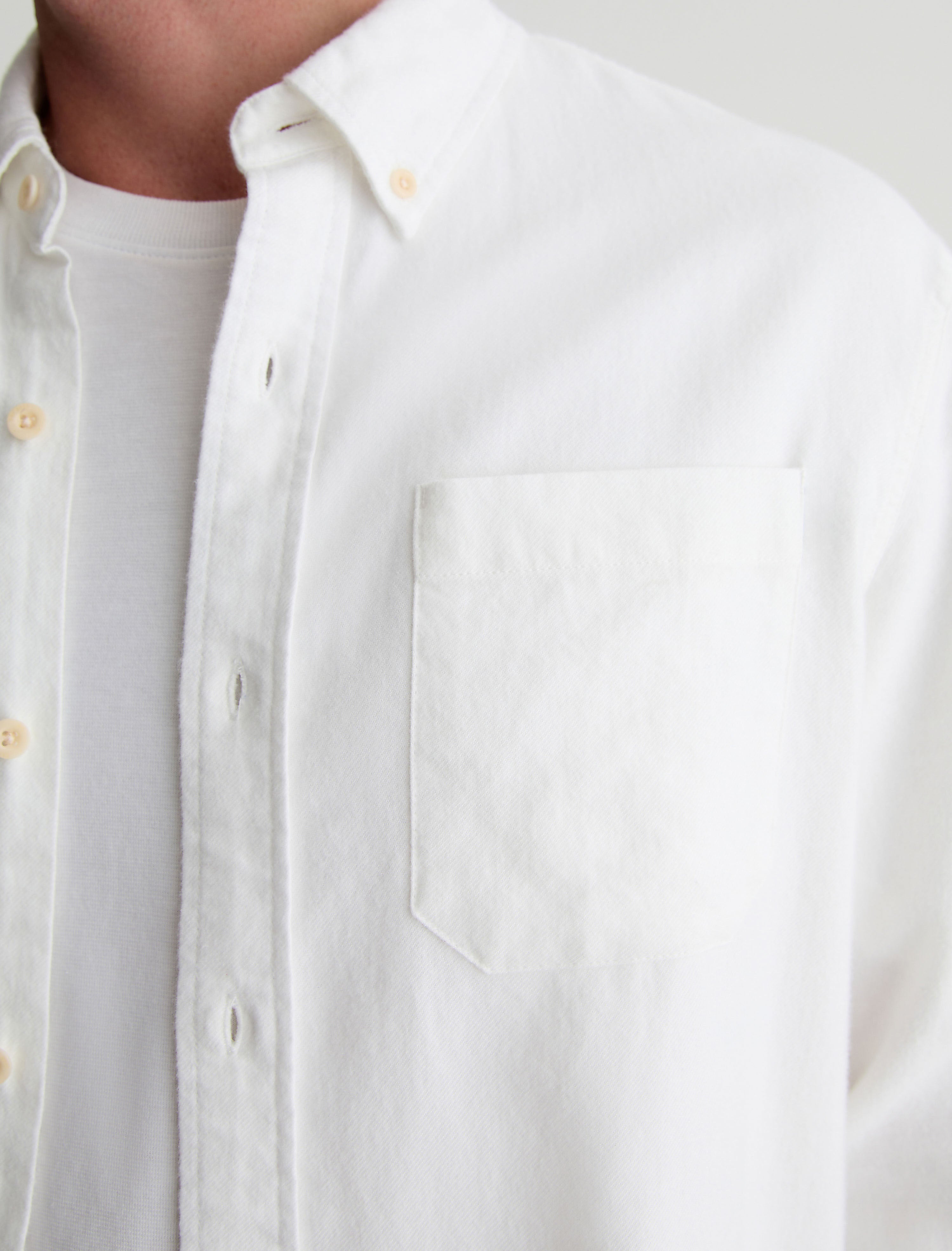 Aiden Dress Shirt White Classic Fit Long Sleeve Button Down Men Top Photo 5