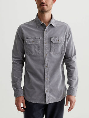 Aiden Utility Shirt Sulfur Tuscany Stone Classic Fit Long Sleeve Men Top Photo 1