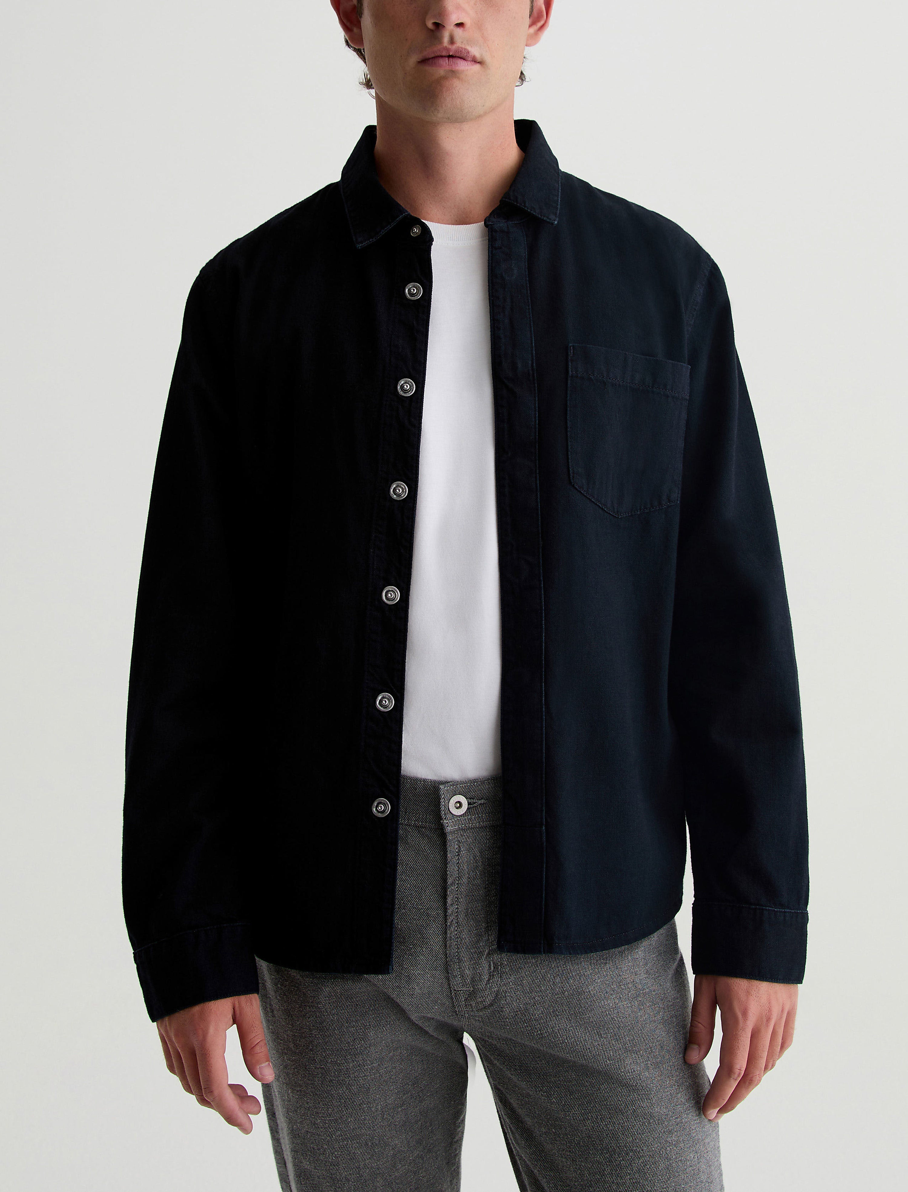 Jaden Lugano Relaxed Fit Denim Shirt Men Top Photo 2