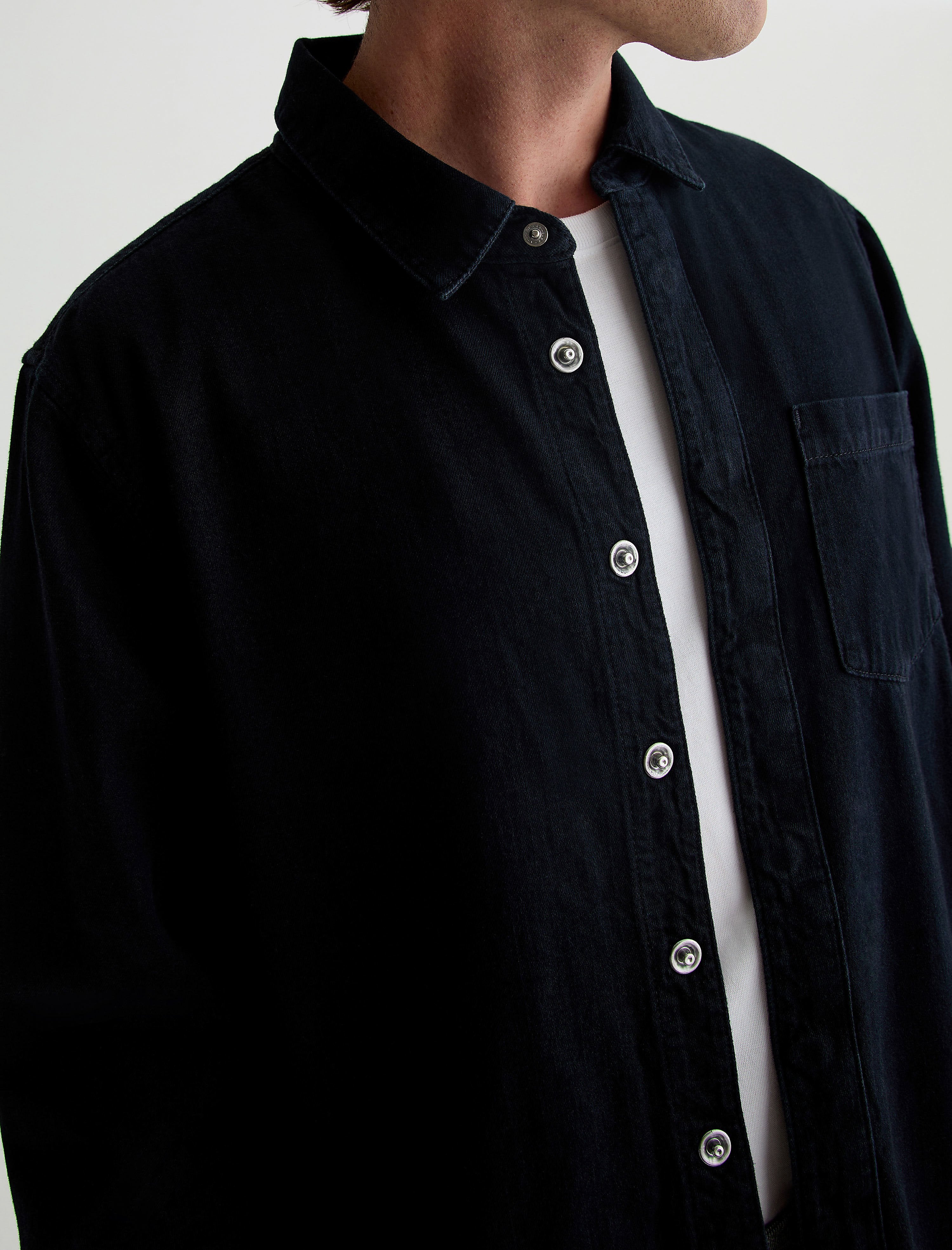 Jaden Lugano Relaxed Fit Denim Shirt Men Top Photo 3