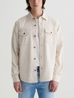 Elias Shirt Jacket Natural Shirt Jacket Men Top Photo 1