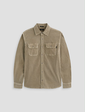 Curtis Work Shirt Sulfur Industrial Taupe Classic Fit Mens Tops Photo 9